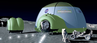 Illustration for article titled Moon Base Two Could House Four Astronauts for a Six Month Moon Stay